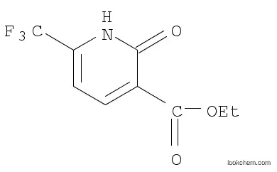 Molecular Structure of 116548-02-8 (1,2-Dihydro-2-oxo-6-(trifluoromethyl)-3-pyridinecarboxylic acid ethyl ester)